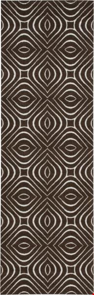 Nourison Enhance EN004 Chocolate (99446218360) Runner 2'6" x 8'0" Area Rug