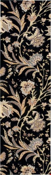 Nourison Gatsby GAT01 Black (99446156204) Runner 2'3" x 8'0" Area Rug