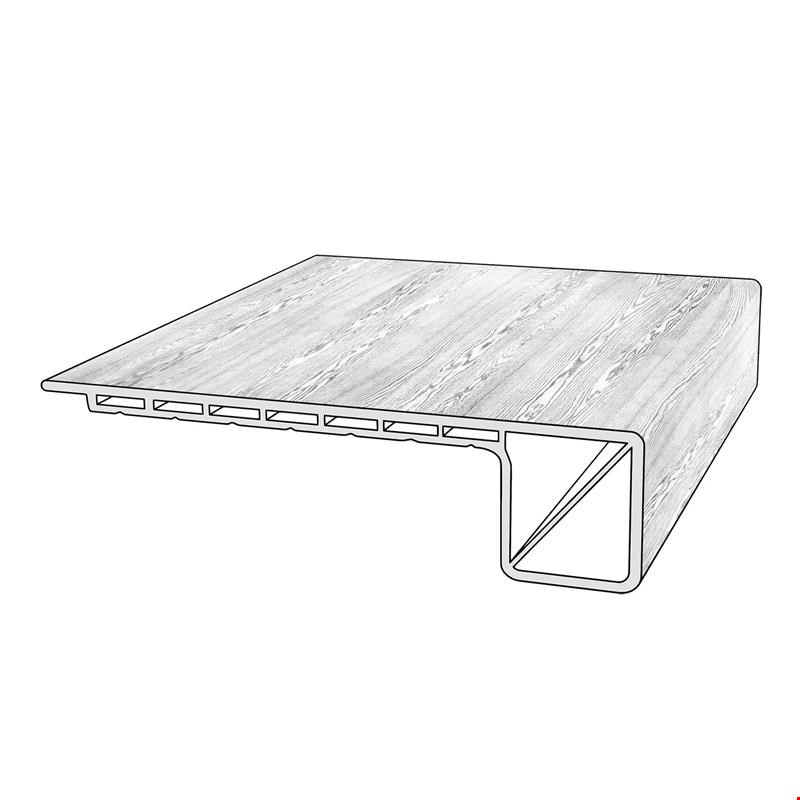 USFloors Coretec Soft Step Premium: Square Stair Tread Blonde Oak Engineered Luxury Vinyl Plank with Soft Step Underlayment - 48" Long