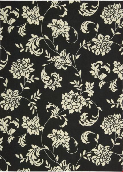 Nourison Home & Garden RS014 Black (99446112316) Rectangle 10'0" x 13'0" Area Rug