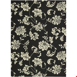 Nourison Home & Garden RS014 Black (99446112231) Rectangle 7'9