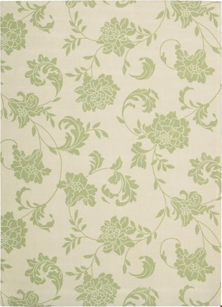 Nourison Home & Garden RS014 Green (99446112217) Rectangle 5'3" x 7'5" Area Rug