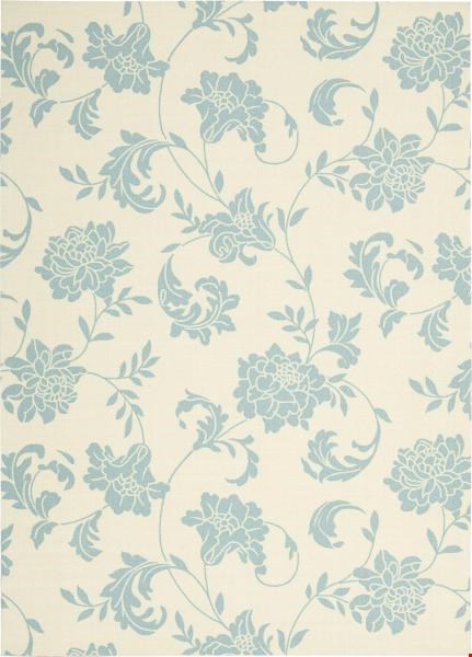 Nourison Home & Garden RS014 Ivory (99446112163) Rectangle 5'3" x 7'5" Area Rug