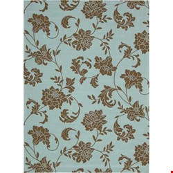 Nourison Home & Garden RS014 Light Blue (99446112200) Rectangle 5'3