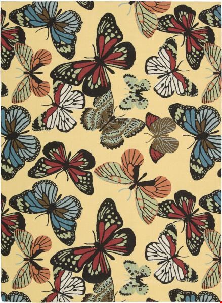 Nourison Home & Garden RS018 Yellow (99446111807) Rectangle 10'0" x 13'0" Area Rug