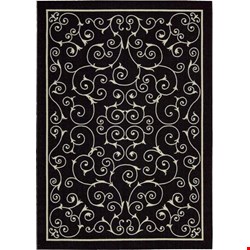 Nourison Home & Garden RS019 Black (99446112057) Rectangle 5'3