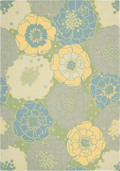 Nourison Home & Garden RS021 Green (99446111937) Rectangle 7'9" x 10'10" Area Rug