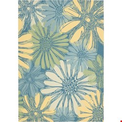 Nourison Home & Garden RS022 Blue (99446112491) Rectangle 5'3