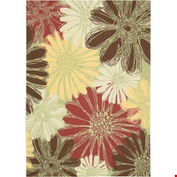 Nourison Home & Garden RS022 Green (99446112477) Rectangle 5'3