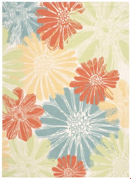 Nourison Home & Garden RS022 Ivory (99446112569) Rectangle 10'0" x 13'0" Area Rug