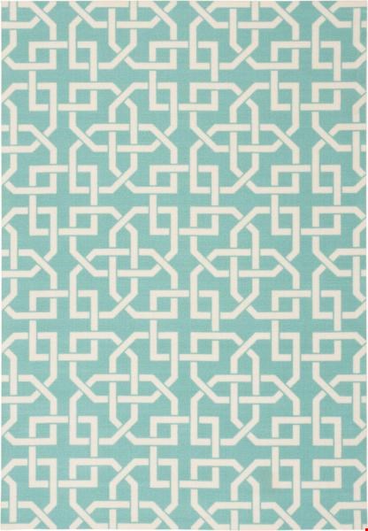Nourison Home & Garden RS090 Aqua (99446208002) Rectangle 10'0" x 13'0" Area Rug