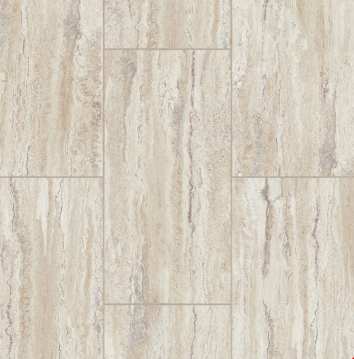 Armstrong Alterna Kalla Travertine: Cream Buff Luxury Vinyl Tile D7133