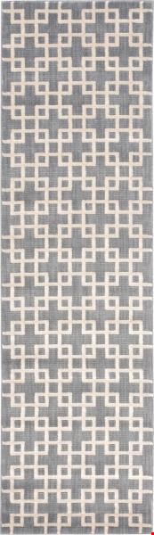 Nourison Kathy Ireland Ki01 Hollywood Shimmer KI101 Steel (99446028822) Runner 2'3" x 8'0" Area Rug