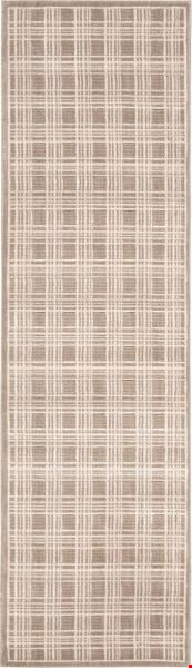 Nourison Kathy Ireland Ki01 Hollywood Shimmer KI102 Mocha (99446094377) Runner 2'3" x 8'0" Area Rug
