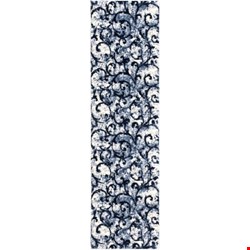 Nourison Kathy Ireland Ki02 Santa Barbara KI200 White Navy (99446096623) Runner 2'2