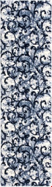 Nourison Kathy Ireland Ki02 Santa Barbara KI200 White Navy (99446096623) Runner 2'2" x 8'0" Area Rug