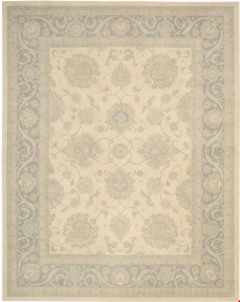 Nourison Kathy Ireland Ki14 Royal Serenity SER01 Ivory Blue (99446282262) Rectangle 5'9" x 3'9" Area Rug