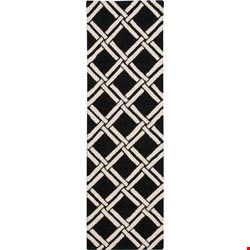 Nourison Linear LIN04 Black White (99446220707) Runner 2'3
