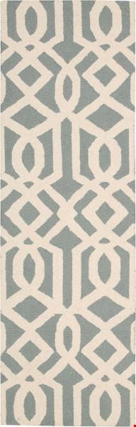 Nourison Linear LIN05 Aqua Ivory (99446220790) Runner 2'3" x 7'6" Area Rug