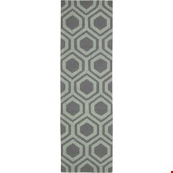 Nourison Linear LIN07 Grey Aqua (99446220943) Runner 2'3