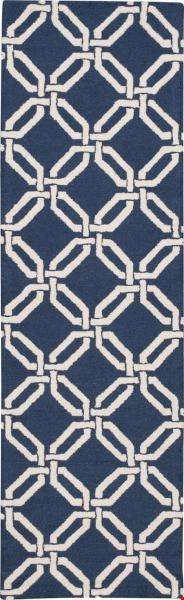 Nourison Linear LIN08 Navy (99446279712) Runner 2'3" x 7'6" Area Rug