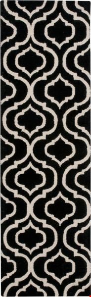 Nourison Linear LIN15 Black White (99446279835) Runner 2'3" x 7'6" Area Rug