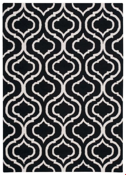 Nourison Linear LIN15 Black White (99446279897) Rectangle 7'6" x 9'6" Area Rug