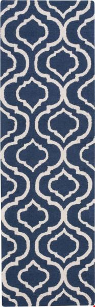 Nourison Linear LIN15 Navy (99446279996) Runner 2'3" x 7'6" Area Rug