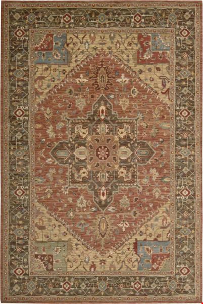 Nourison Living Treasures LI01 Rust (99446670649) Rectangle 5'6" x 3'6" Area Rug