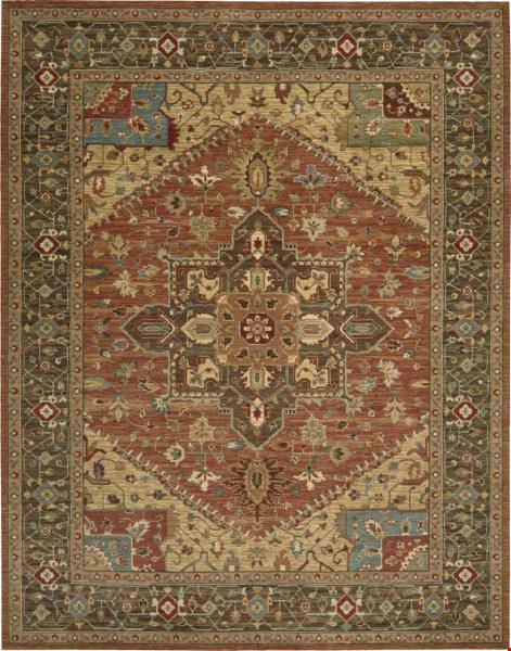 Nourison Living Treasures LI01 Rust (99446675323) Rectangle 9'6" x 7'6" Area Rug