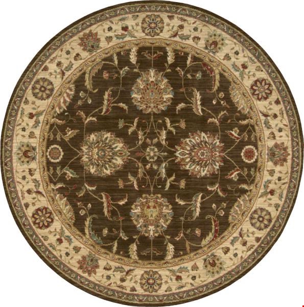 Nourison Living Treasures LI04 Brown (99446675149) Round 7'10" x 7'10" Area Rug