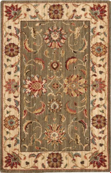 Nourison Living Treasures LI04 Green (99446671363) Rectangle 5'6" x 3'6" Area Rug