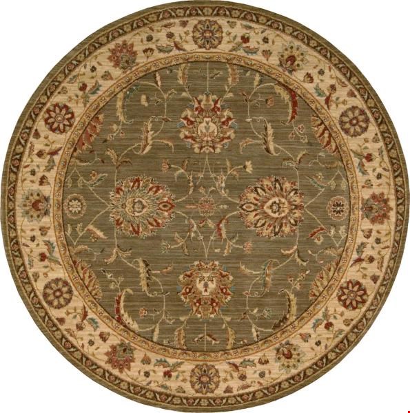 Nourison Living Treasures LI04 Green (99446674876) Round 7'10" x 7'10" Area Rug