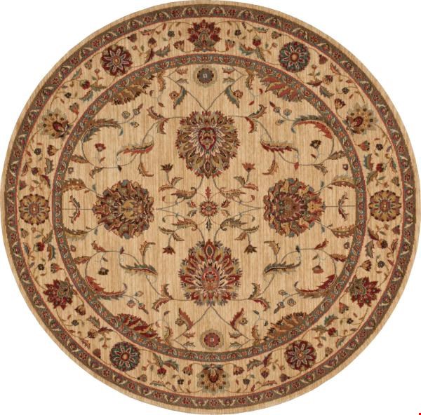 Nourison Living Treasures LI04 Ivory (99446181817) Round 5'10" x 5'10" Area Rug