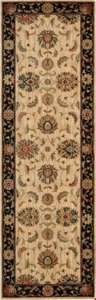 Nourison Living Treasures LI04 Ivory Black (99446669209) Runner 8'0" x 2'6" Area Rug
