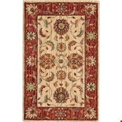Nourison Living Treasures LI04 Ivory Red (99446668035) Rectangle 4'3