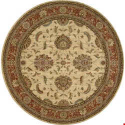 Nourison Living Treasures LI04 Ivory Red (99446673794) Round 5'10