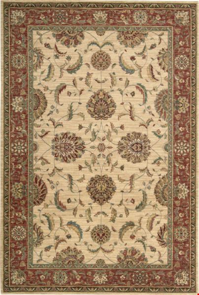 Nourison Living Treasures LI04 Ivory Red (99446672629) Rectangle 8'3" x 5'6" Area Rug