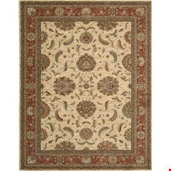 Nourison Living Treasures LI04 Ivory Red (99446676139) Rectangle 9'6