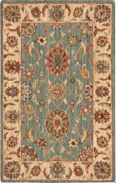 Nourison Living Treasures LI05 Aqua (99446667588) Rectangle 4'3" x 2'6" Area Rug