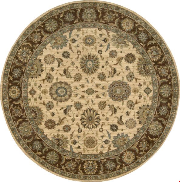 Nourison Living Treasures LI05 Beige (99446674692) Round 7'10" x 7'10" Area Rug