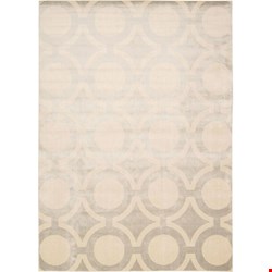 Nourison Luminance LUM01 Cream Grey (99446194022) Rectangle 5'3