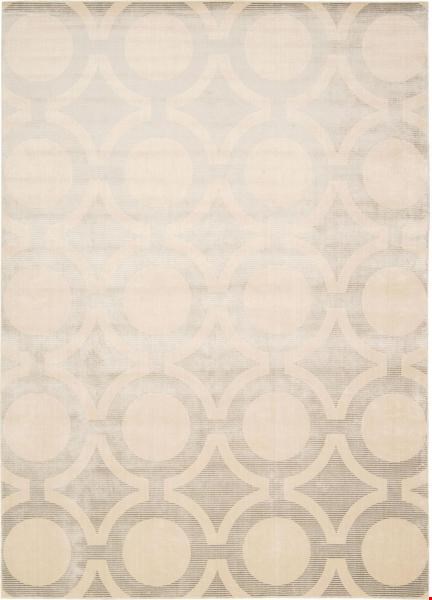 Nourison Luminance LUM01 Cream Grey (99446194022) Rectangle 5'3" x 7'5" Area Rug