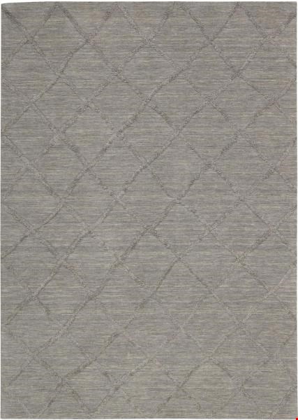 Nourison Lunette LNT01 Silver (99446263513) Rectangle 5'0" x 7'6" Area Rug