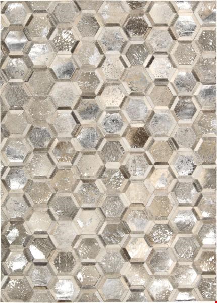 Nourison Michael Amini Ma01 City Chic MA100 Silver (99446209689) Rectangle 8'0" x 10'0" Area Rug