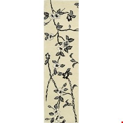 Nourison Modern Elegance LH08 Black White (99446402974) Runner 8'0