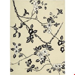 Nourison Modern Elegance LH08 Black White (99446403155) Rectangle 7'5