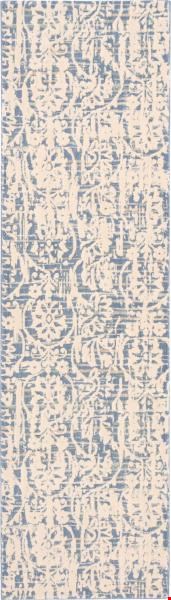 Nourison Nepal NEP11 Ivory Blue (99446152435) Runner 2'3" x 8'0" Area Rug