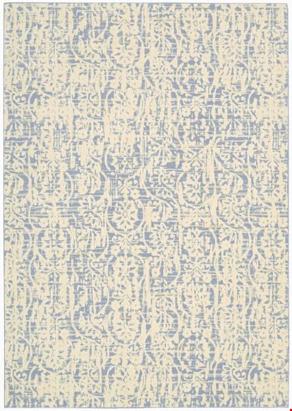 Nourison Nepal NEP11 Ivory Blue (99446152381) Rectangle 9'6" x 13'6" Area Rug