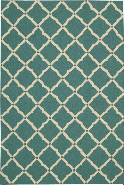 Nourison Portico POR01 Aqua (99446106971) Rectangle 2'3" x 3'9" Area Rug